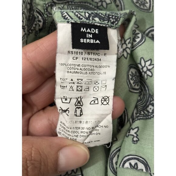 Dolce Gabbana Paisley Bandana Pattern  Long Sleeve Button Up Shirt Size 39 - Picture 8 of 11